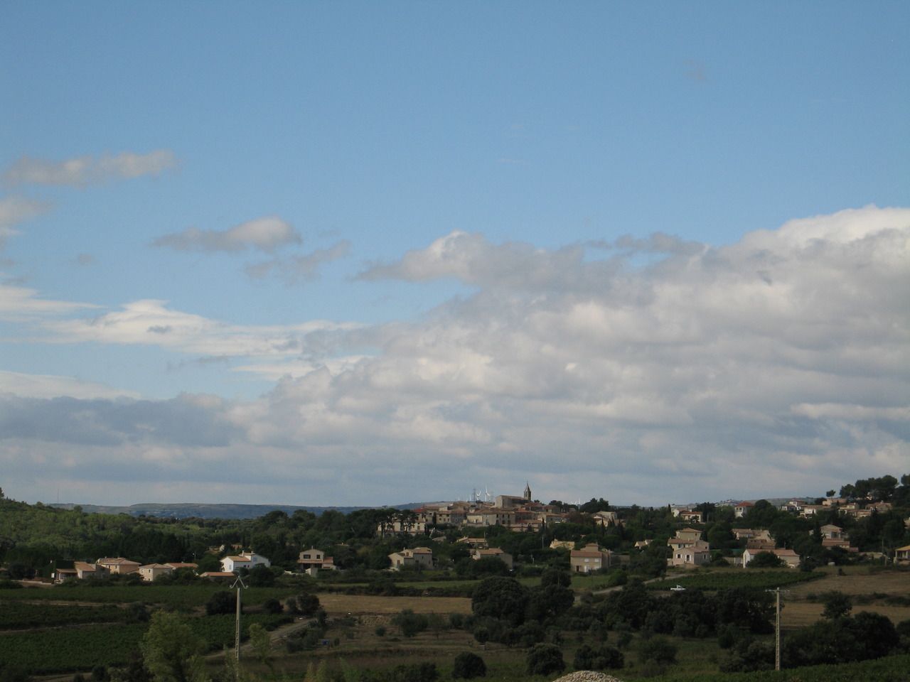 Vue de Murviel-les-Montpellier depuis le vignoble